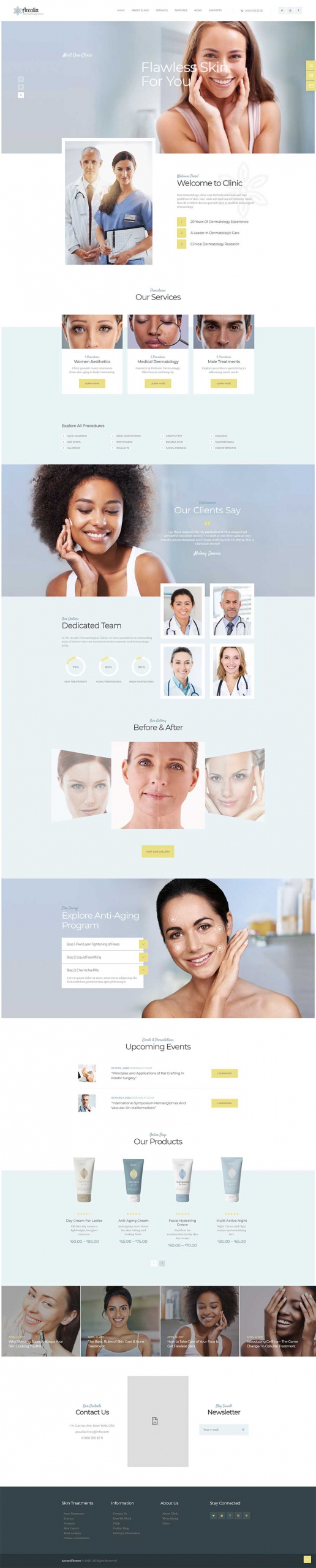 Accalia - 美容皮肤护理诊所WordPress主题 - v1.2.2