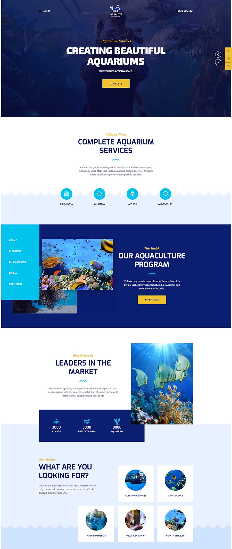 Aqualots响应式水族馆科技馆WORDPRESS主题