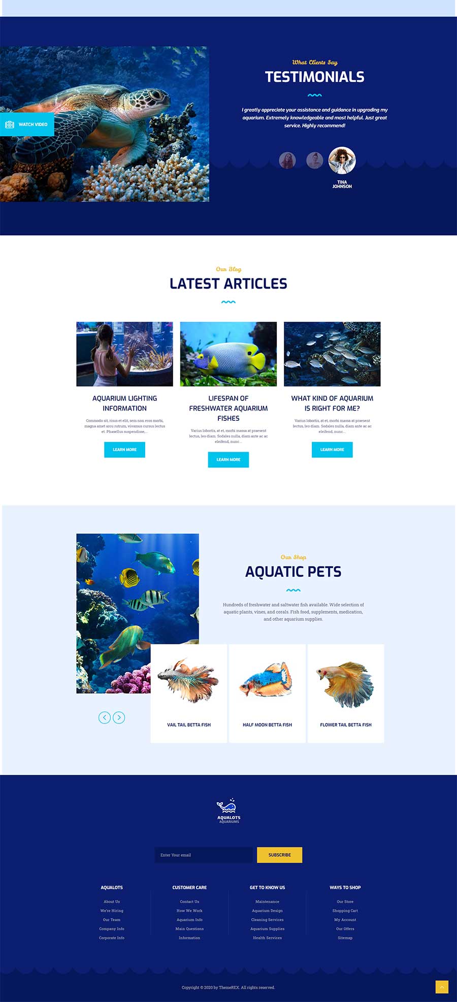 Aqualots响应式水族馆科技馆WORDPRESS主题