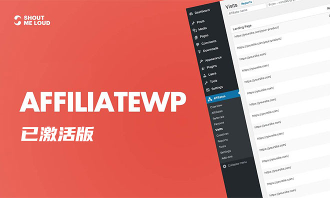 WordPress会员管理插件：AffiliateWP v2.8.1 已激活版[含组件]-1