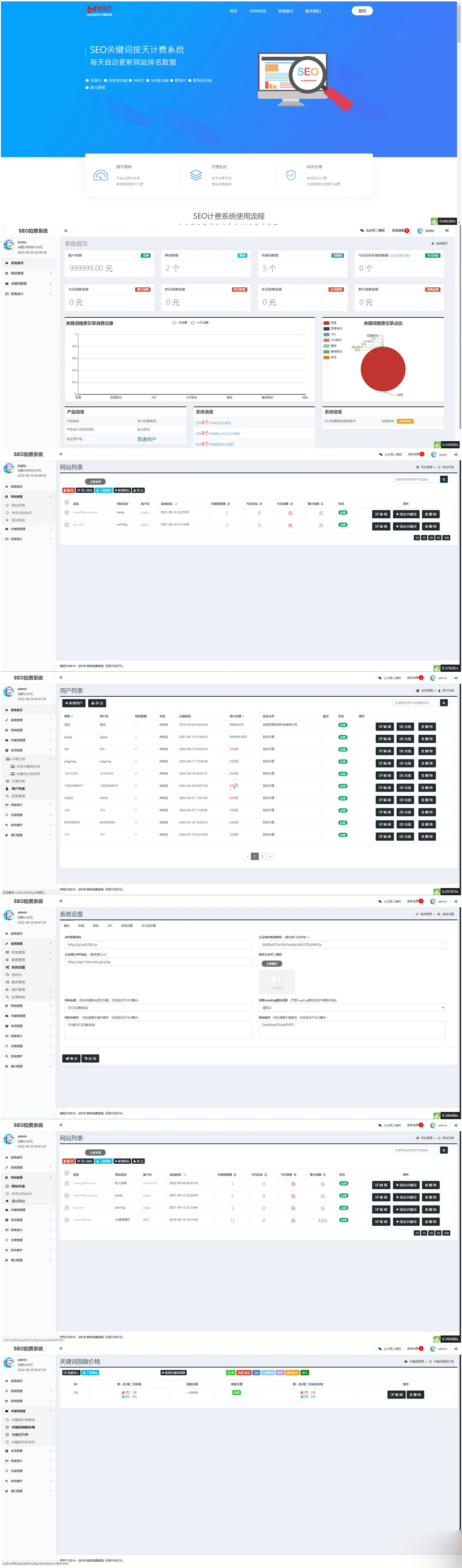 聚合SEO关键词按天自动扣费系统ThinkPHP框架实现的SEO按天计费系统-1