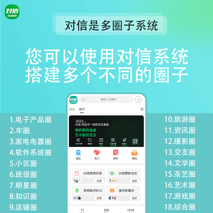 对信“多圈”建站系统-专业为产品打造多圈社区，可搭建社区，问答，商城，有pc端，h5，微信小程序，百度小程序。-4