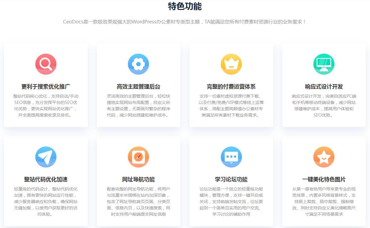 WordPress主题CeoDocs主题v3.6最新版免授权付费办公素材下载主题-1