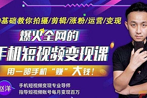 手机短视频赚钱课,揭秘抖音快手流量玩法,每月多赚3万