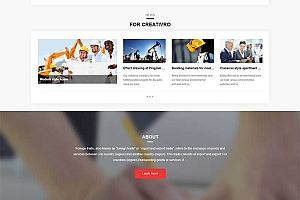 蓝色高端企业通用外贸网站源码pbootcms响应式英文外贸企业网站模板(自适应手机端)