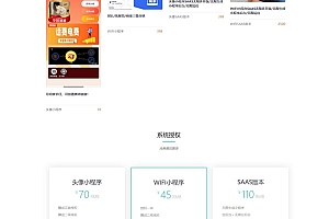 自适应html源码小程序接单单页源码