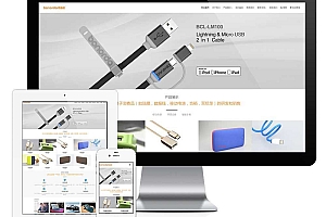 响应式电子科技电子数码类企业网站模板(自适应手机端)