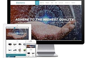 电子元件外贸响应式英文外贸类企业网站模板(自适应移动端)