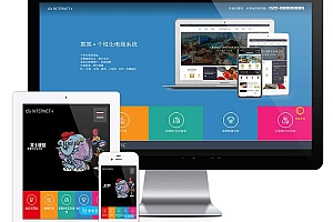 响应式网站建设设计IT软件信息互联网类网站模板(自适应手机端)