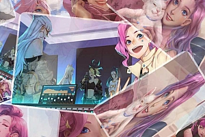 超好看的二次元照片墙刷新随机图片HTML源码