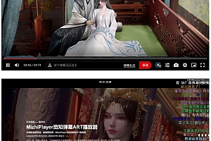 苹果CMS视频弹幕播放器觅知ART弹幕播放器全新UI  MizhiPlayer多功能播放器