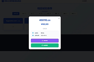 简易米表域名出售系统自适应附带后台网站源码