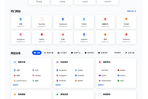 静态全球网址大全导航网站HTML源码(支持多语言)