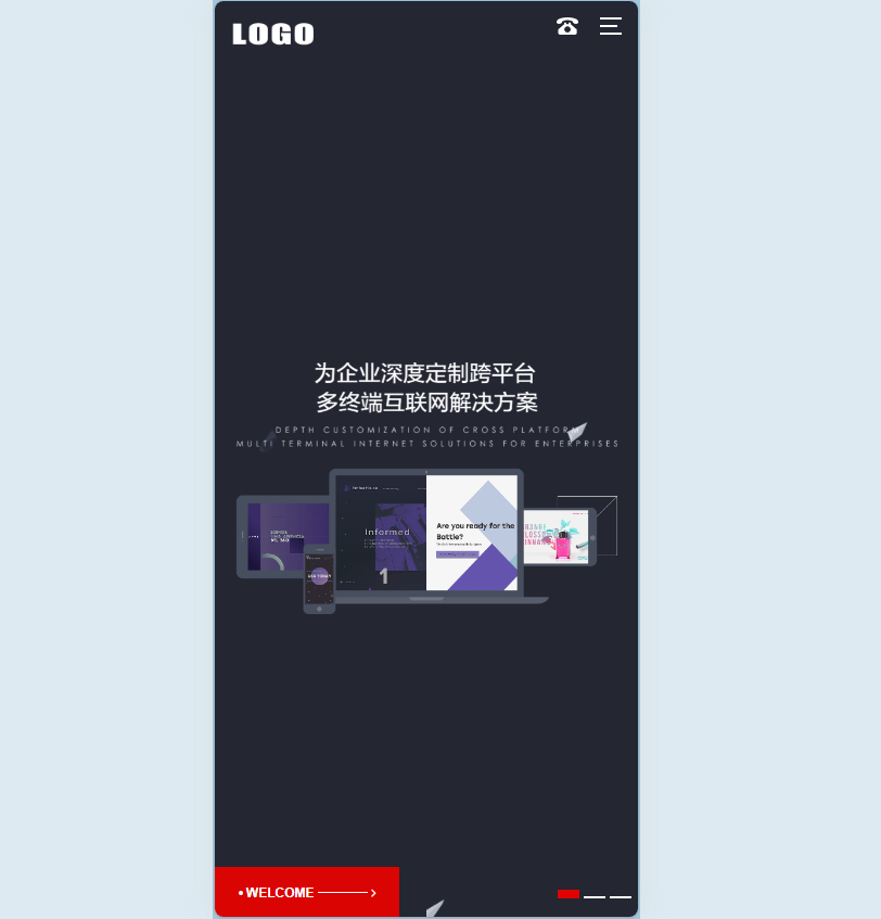 响应式高端网络建站设计类公司网站模板(自适应手机端)-2