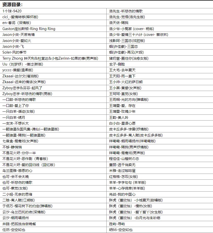 播放过亿的抖音神仙翻唱无损音乐合集精心收藏231首-2